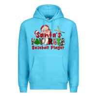 Ocean Blue santas favorite baseball player Premium Hoodie - CowGirlArtShop