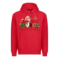 Red santas favorite baseball player Premium Hoodie - CowGirlArtShop