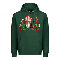 Sports Green santas favorite baseball player Premium Hoodie - CowGirlArtShop