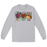 Moon Dust Peace Love Tacos Long Sleeve Tee - BundleAndBundleShop