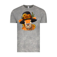 Cloud Rock Thanksgiving Cow Vintage Tee - NancyCooperArtShop