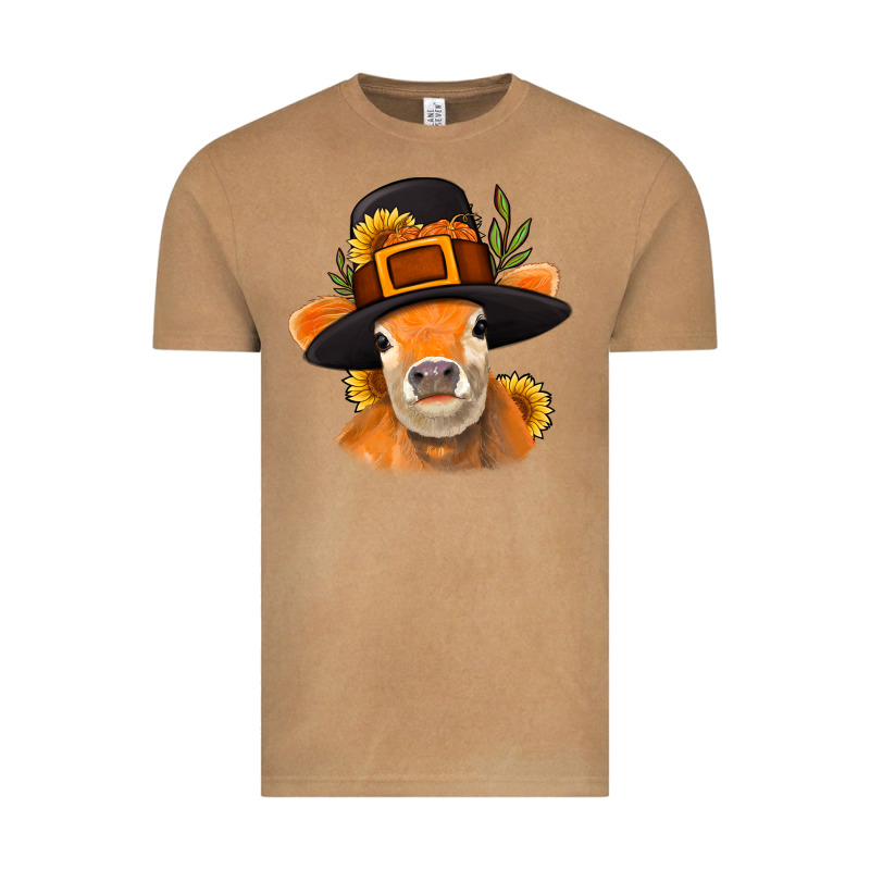 Thanksgiving Cow Vintage Tee by NancyCooperArtShop | Teevron