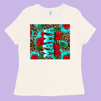 Rose Leopard Mama Ladies Tee Designed By Adodesignshop