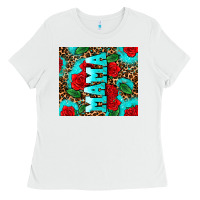 White rose leopard mama Ladies Tee - AdoDesignShop