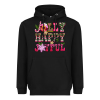 Black jolly happy joyful pink christmas Heavyweight Hoodie - CowGirlArtShop