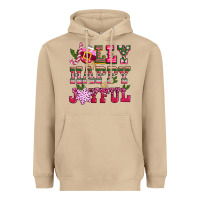 Mushroom jolly happy joyful pink christmas Heavyweight Hoodie - CowGirlArtShop