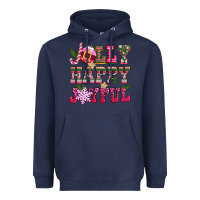Navy jolly happy joyful pink christmas Heavyweight Hoodie - CowGirlArtShop