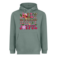 Sage jolly happy joyful pink christmas Heavyweight Hoodie - CowGirlArtShop