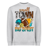 Heather Grey Small Town Big Spirit Heavyweight Sweatshirt - BundleAndBundleShop