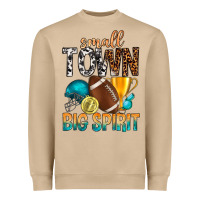 Mushroom Small Town Big Spirit Heavyweight Sweatshirt - BundleAndBundleShop