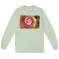 Matcha leopard, tie die backgraund Long Sleeve Tee - JahusDesignShop
