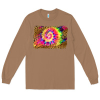 Toasted Coconut leopard, tie die backgraund Long Sleeve Tee - JahusDesignShop