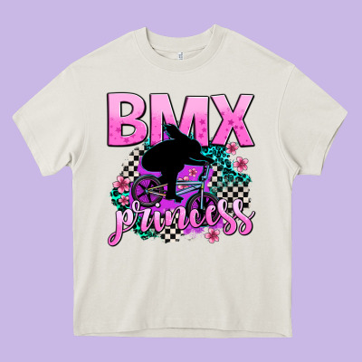 Bmx Princess Heavy Core Tee Designed By Adodesignshop