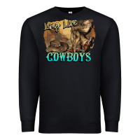 Black Long live Cowboys boots hat Premium Sweatshirt - HowdyJamesFarm