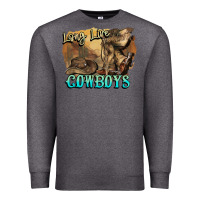 Charcoal Heather Long live Cowboys boots hat Premium Sweatshirt - HowdyJamesFarm