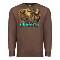 Chestnut Long live Cowboys boots hat Premium Sweatshirt - HowdyJamesFarm