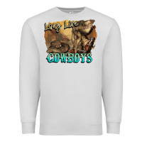 Dove Grey Long live Cowboys boots hat Premium Sweatshirt - HowdyJamesFarm
