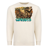 Sandshell Long live Cowboys boots hat Premium Sweatshirt - HowdyJamesFarm