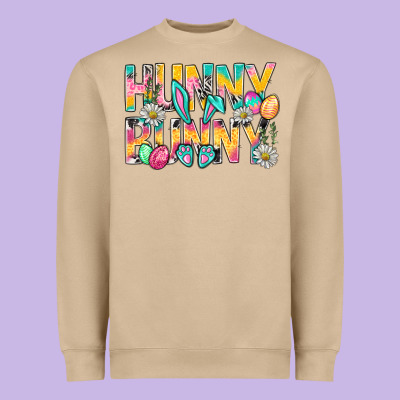Hunny Bunny Easter Heavyweight Sweatshirt Designed By Bundleandbundleshop