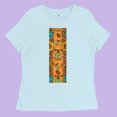 Pumpkin Fall Ladies Tee Designed By Bundleandbundleshop