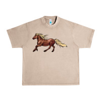 French Oak running horse Urban Heavy Tee - NancyCooperArtShop