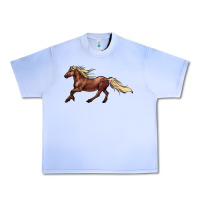 Grape Ice running horse Urban Heavy Tee - NancyCooperArtShop