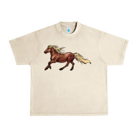 Sandshell running horse Urban Heavy Tee - NancyCooperArtShop