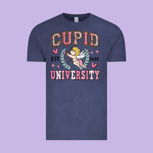 Cupid University Vintage Tee Designed By Maliassmallbusiness
