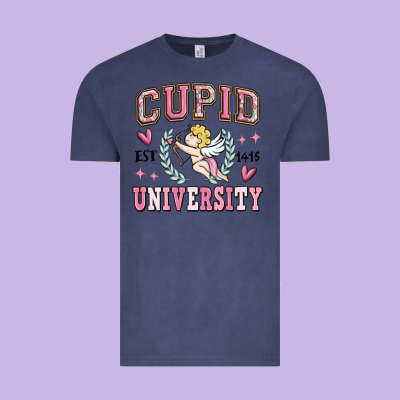 Cupid University Vintage Tee Designed By Maliassmallbusiness