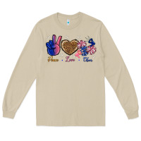 Mushroom Peace Love Cheer Long Sleeve Tee - BundleAndBundleShop