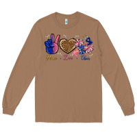 Toasted Coconut Peace Love Cheer Long Sleeve Tee - BundleAndBundleShop