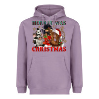 Lavender herd it was christmas Heavyweight Hoodie - CowGirlArtShop