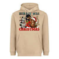 Mushroom herd it was christmas Heavyweight Hoodie - CowGirlArtShop
