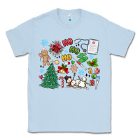 Dusty Blue nurse christmas Classic Tee - MaliasSmallBusiness