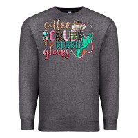 Charcoal Heather coffee scrubs and rubber gloves Premium Sweatshirt - CowGirlArtShop