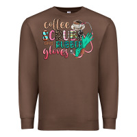 Chestnut coffee scrubs and rubber gloves Premium Sweatshirt - CowGirlArtShop