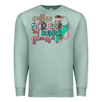 Seafoam coffee scrubs and rubber gloves Premium Sweatshirt - CowGirlArtShop