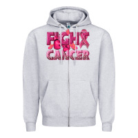 Heather Grey fight cancer Zipper Hoodie - NancyCooperArtShop