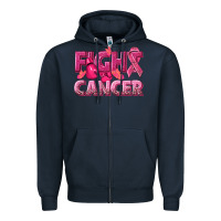 Navy fight cancer Zipper Hoodie - NancyCooperArtShop