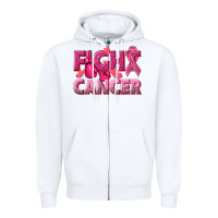 White fight cancer Zipper Hoodie - NancyCooperArtShop