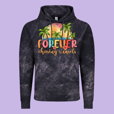 Forever Chasing Sunsets Vintage Hoodie Designed By Maliassmallbusiness