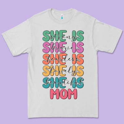 She Is Mom Premium Tee Designed By Jahusdesignshop
