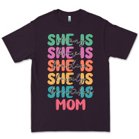 Plum she is mom Premium Tee - JahusDesignShop