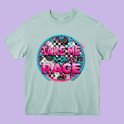 Take Me To The Race Heavy Core Tee Designed By Adodesignshop