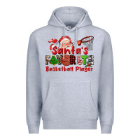 Heather Grey santas favorite basketball player Premium Hoodie - CowGirlArtShop