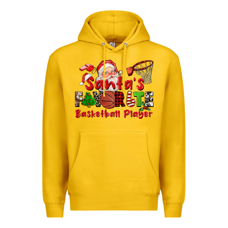 Santas Favorite Basketball Player Premium Hoodie by CowGirlArtShop | Teevron