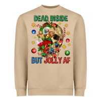 Mushroom Dead Inside But Jolly Af Heavyweight Sweatshirt - BundleAndBundleShop