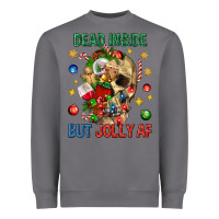 Storm Dead Inside But Jolly Af Heavyweight Sweatshirt - BundleAndBundleShop