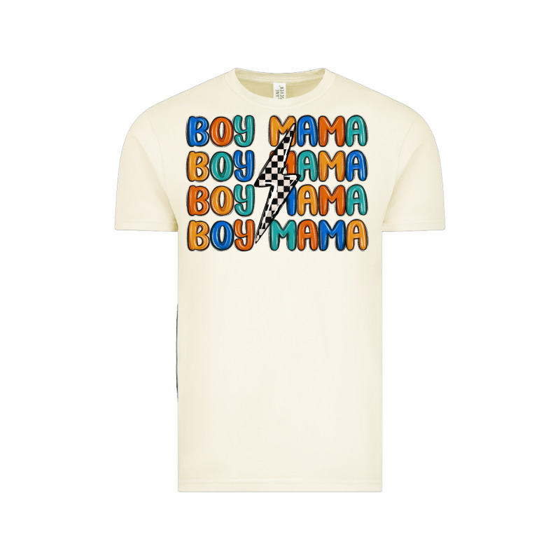 Boy Mama Lightning Bolt Vintage Tee by MaliasSmallBusiness | Teevron