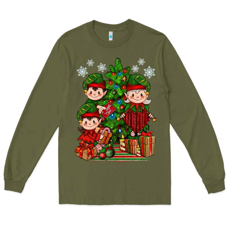 Mimi Elf, Mama Elf, Child Elf Christmas Long Sleeve Tee by BundleAndBundleShop | Teevron